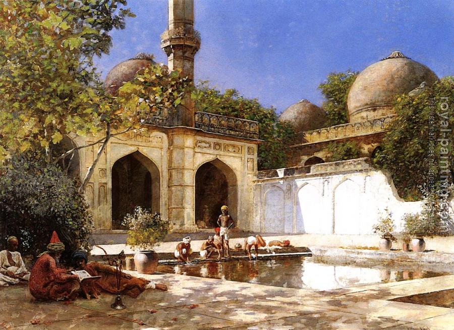 Edwin Lord Weeks : Figures in the Courtyard of a Mosque
